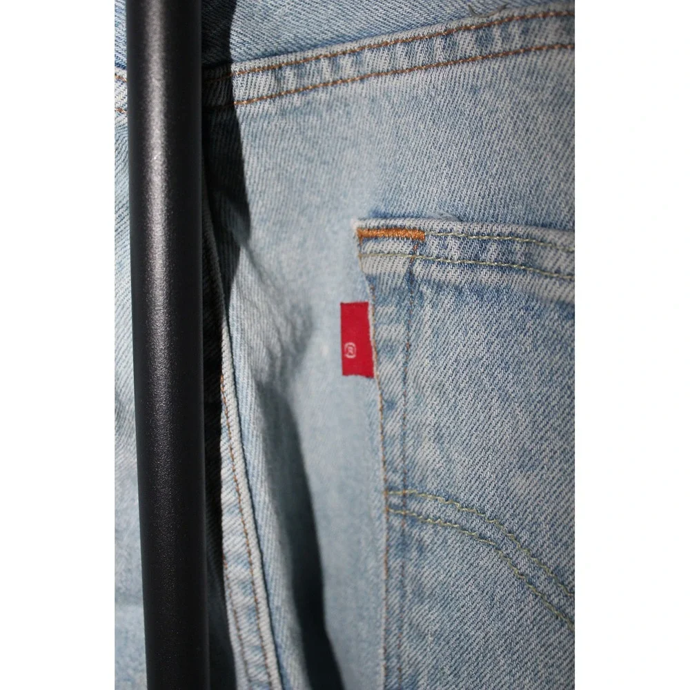 Levis 501 Original Fit Mens Light Wash Blue Straight Leg Jeans W34 L34 Classic